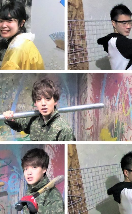 今日は友達と一緒に物を壊すんです！