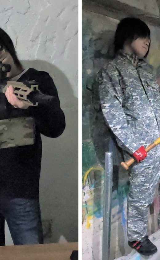 大阪旅行でエアガン乱れ撃ち＆鉄バットで大暴れ！