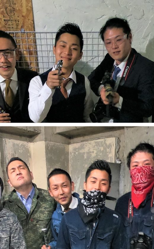 会社の仲間で飲む・撃つ・壊す！